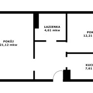 Mieszkanie  na sprzedaż Włocławek, Śródmieście, 2 pokoje, 52.74m², parter piętro, oferta FMA-MS-3097